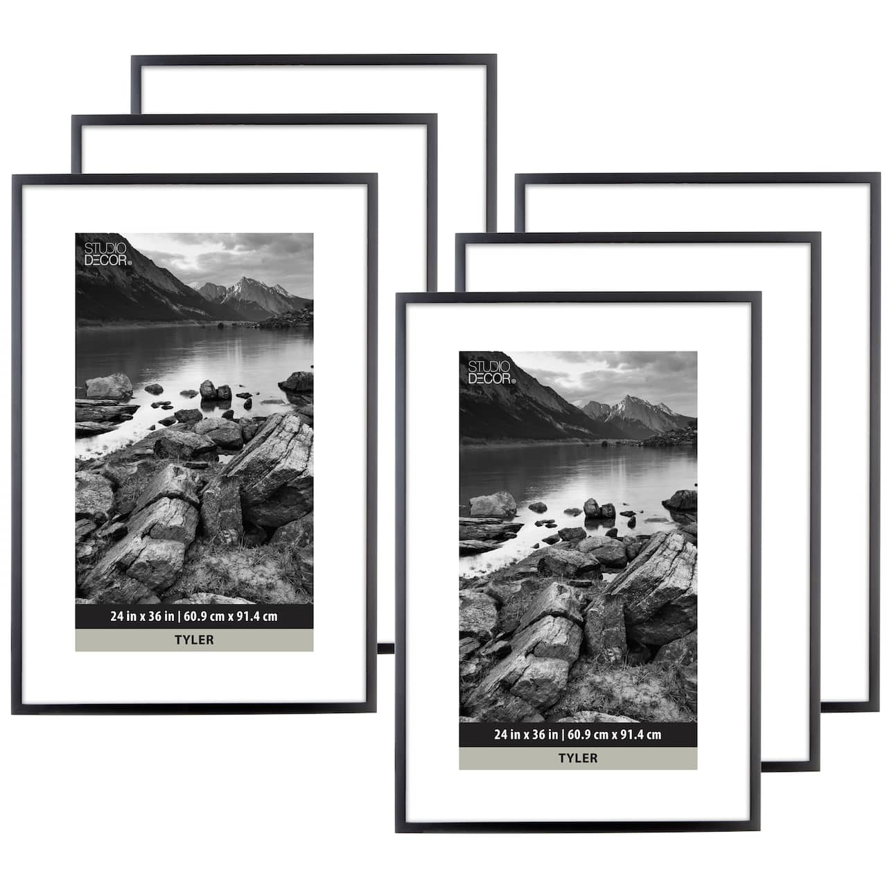 6 Pack: Black Tyler 24&#x22; x 36&#x22; Frame, Home by Studio D&#xE9;cor&#xAE;